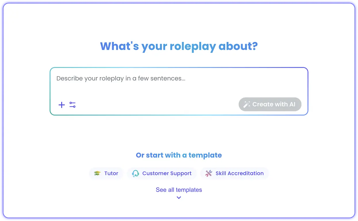 Yoodli roleplay builder